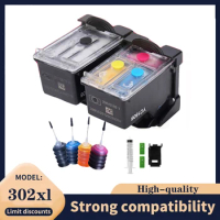 vilaxh 302 Ink Cartridge Remanufactured For HP 302 302XL DeskJet 1110 2130 for HP302XL Envy 4520 NS45 Officejet 3630 3639