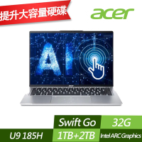 ACER 宏碁 SFG14-73-95N0 14吋效能筆電 (Ultra 9 185H/32G/1TB+2TB PCIe SSD/Win11/特仕版)