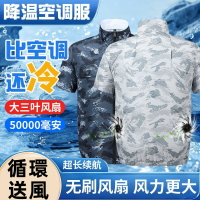 快樂購購❄️智能降溫空調服 製冷衣服 風扇衣 降溫服 風扇馬甲 冰爽背心 工作服 釣魚服 劳保服 冷氣電風扇外套 冷風扇 工作衣