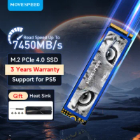 MOVESPEED M2 SSD NVMe 7450MB/s PCIe 4.0x4 M.2 2280 SSD Drive 4TB 2TB 1TB Internal Solid State Hard Disk for Laptop Desktop PS5