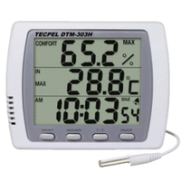 泰菱電子◆室內外二用大型顯示溫濕度計溫度計+時鐘鬧鈴DTM-303H TECPEL