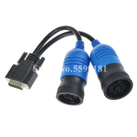 Diagnostic Cable PN 405048 6 Pin and 9 Pin Y Deutsch Adapter Cable for USB Link 125032 Diesel Truck Diagnose Interface Tool