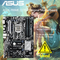 ASUS PRIME Z270-P Original Motherboard LGA 1151 DDR4 i7/i5/i3 USB3.0 64GB VGA HDMI