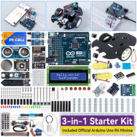 SunFounder Ultimate Starter Kit with Original Arduino Uno R4 Minima, 3 in 1 IoT/Smart Car/Basic Kit with Online Tutorials