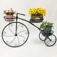 【品屋】腳踏車鐵藝花盆架 歐式花架(簡約花架 花盆 花架子 造型花架 室內花架)