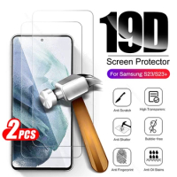 2PCS 9H Protective Glass For Samsung Galaxy S 23 22 21 S21 S20 FE S22 S23 Plus S20FE S21FE S22+ S23+ 5G Screen Protector HD Film