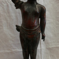 USPS to USA S2248 22" Tibet Buddhism Bronze Stand Lotus young Shakyamuni Amitabha Buddha Statue