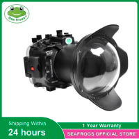 Seafrogs Waterproof Camera Case With Dome Port For Sony A7RIV 24-70mm16-35mm17-28mm 14-24mm Lens Diving Case