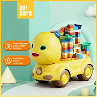 LB - Mr. Man Nailong Building Block Cars 124 pcs / Mainan Balok Susun DIY Nailong Bentuk Mobil 124 p