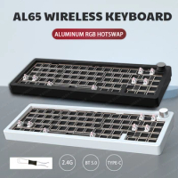 Black Snake AL65 Mini Wireless Aluminum Custom Mechanical Keyboard Kit 2.4G Bluetooth Wired Gaming Keyboard RGB Hotswap Keyboard