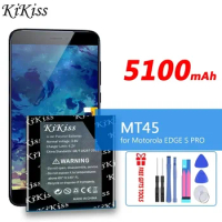 KiKiss Battery MT45 5100mAh for Motorola Moto EDGE S Pro SPro XT2153-1 Repalcement Bateria