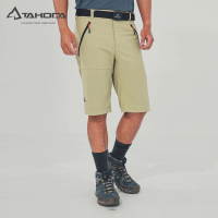 【TAKODA】Zuya Cordura☆耐磨彈性機能短褲-男款-卡其色(Cordura高強度面料/防潑水)