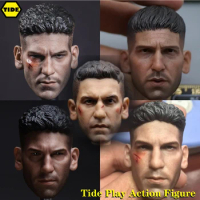 In Stock Punisher Head Carving 1/6 "You Guilty,You Died" Punisher Frank Castle Head Sculpt Model For 12'' Action Figure Body