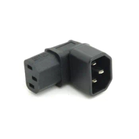 IEC C14 Male plug to Down Right Angled 90 Degree iec angle IEC C13 Female socket Power Extension Adapter connector adaptor