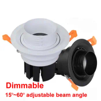 Dimmable Spot Led Downlights Ceiling Lamp Zoomable Focus Led Spot Light Museum Gallery Clothing Store Indoor Lighting