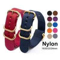 Nylon Watch Strap 18mm 20mm 22mm 24mm Canvas Watch Band For Seiko Durable Women Men's Wristband Universal Replacement Bracelet