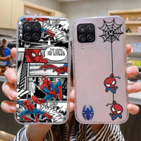 For Samsung Galaxy A12 5G M12 F12 Cover Marvel Spiderman Avengers Phone Case Soft Silicone Shockproof Funda For Samsung A 12 Bag