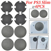 2/4Pcs For PS5 Fan Dust Filter Breathable Ventilation Dustproof Mesh Case Cover with Cleaning Brush for PS5 Slim Game Console