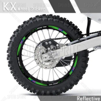 For kawasaki KX 250 450 500 125 250X 450X KX250F KX450F 50 YEARS Reflective Motorcycle Wheel Sticker Rim Decal Hub Stripe Tape