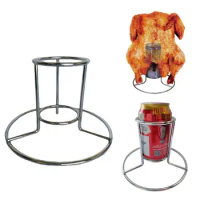 Stainless Steel Beer Can Smoked Chicken Rack Thickened Steel Wire Electroplating Process Chicken Grill Stand Well Loaded Stable