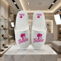 Sandal Rumah Nyaman Motif Barbie Bahan Waffle Lembut Lucu