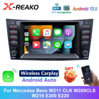 X-REAKO 2Din Android 12 Car Radio For Mercedes Benz E-class W211 E200 E220 E300 E350 E240 E270 E280 W219 Carplay RDS Stereo WIFI