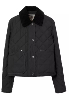 BURBERRY Burberry Cropped Quilted Thermoregulated Barn 夾克(黑色)