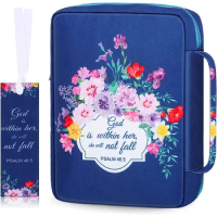 Printed Bible Bag Dustproof Mobile Phone Tablet Computer Data Book Cover Certificate Needle And Thread Multi-functional Storage