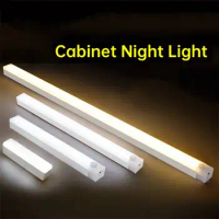 Motion Sensor Night Light LED Light Under Cabinet Light Closet Light Cabinet USB Rechargeable Lamp Kitchen LED Lighting
