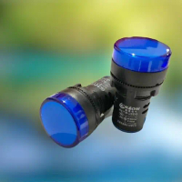 PILOT LAMPU 220V LAMPU INDIKATOR 220V AC POM MINI DIGITAL PERTAMINI Biru Biru