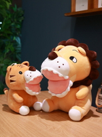 大嘴老虎公仔猴子獅子鱷魚毛絨玩具搞笑玩偶娃娃孩子生日禮物抱枕