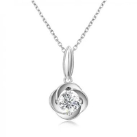 Berlian Moissanite Eloiry Pendant [GRA CERTIFICATE MOISSANITE DIAMOND] - Kalung 1 carat Moissanite D