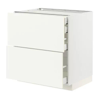 METOD/MAXIMERA 廚櫃組合, 白色/vallstena 白色, 80x61.6 公分