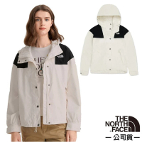【The North Face】女 3效能 防水透氣防風耐磨連帽外套_亞洲版型/夾克(7QSI-N3N 米白)