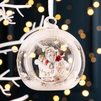 【愛爾蘭 Galway】聖誕老人與雪橇鏤空玻璃吊球／吊飾／掛飾／裝飾(絕版品限量4件)