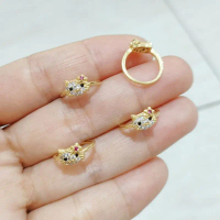 CINCIN ANAK HELLO KITTY PERAK ASLI 925 LAPIS EMAS PERHIASAN SILVER Titanium Rings Gelang Bayi Fashio
