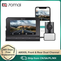 70mai A800S Dash Camera 4K Ultra HD UHD Dual-Vision with GPS Built-in 3840x2160 Resolution