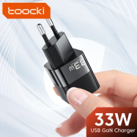 Toocki GaN 33W USB Type C Charger For iPhone Xiaomi POCO Huawei PD Fast Charge Mobile Phone Charger For Samsung S22 USB Charger
