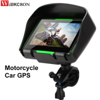 4.3 inch GPS Navigation for Motorcycle Car IP67 Waterproof GPS Navigator Bluetooth FM AVIN Built in 8GB With iGo Map Updated