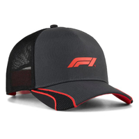 F1  Racing Trucker หมวกแก๊ปผู้ใหญ่ สีดำ