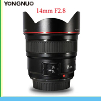 YONGNUO YN14mm F2.8 Ultra-wide Angle Full Frame Prime Lens F mount Camera Lens Auto Focus AF MF Camera Lens For Canon EF Nikon