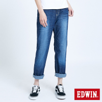 EDWIN  503 BASIC輕柔直筒伸縮牛仔褲-女-中古藍