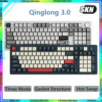 SKN Qinglong Mechanical Keyboard Tri-mode Bluetooth Wireless 2.4g Hot Swap Rgb Gasket For Win/mac Gamer Gifts Gaming Keyboard