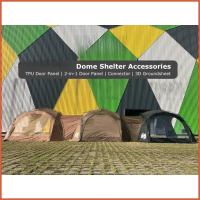 ⛺【Ready Stock】Dome Shelter Accessories Set | TPU Door Panel, Groundsheet & Connector | Aksesori Khem