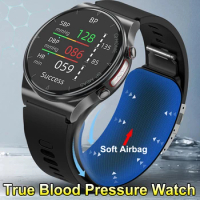 NAMOFOTO 2024 New Smart Watch Airbag Clock Accurate Blood Pressure Monitor Medical Grade Wristwatch HRV Temp Sport Smartwatch
