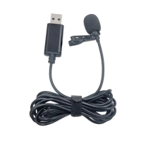USB Mini Microphone Lapel Lavalier Mic Clip-on External Buttonhole Microphones Dropship