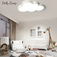 Cute Clouds LED Ceiling Lights Children's Bedroom Dimming Ceiling Lamp for Children's Living Room Decoration Modern Ceiling Lamp