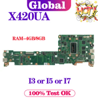 KEFU Mainboard For ASUS Vivobook X420UA X420U F420UA A420UA F420U A420U Y406UA Y406U Laptop Motherboard I3 I5 I7 4GB/8GB