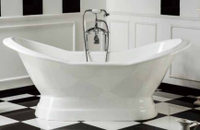 【麗室衛浴】BATHTUB WORLD 微笑曲線 高級獨立式鑄鐵浴缸 NH-1010 1524*765*570/720mm