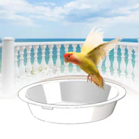 Bird Feeder Water Tray Bird Cage Accessories Bird Bath Tray Parrot Feeder Bowl
